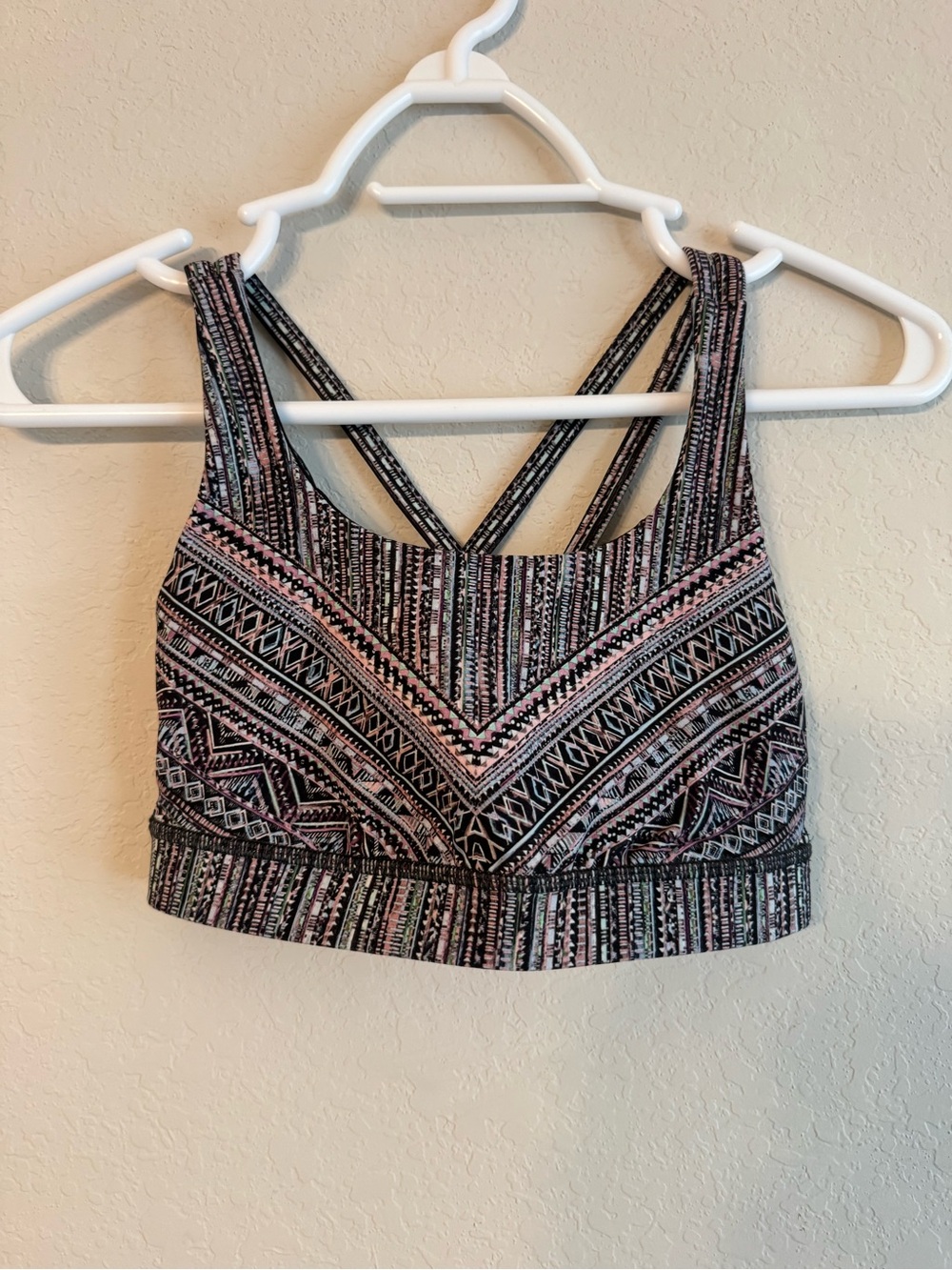 Lululemon Geometric Strappy Back Sports Bra